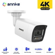 ANNKE Security 4K 8MP IP PoE Security Camera, Surveillance Outdoor AI IP Camera with Mic/Audio, Human/Vehicle Detection, Smart Dual Light, IP67, H.265+, Up to 512GB Storage, 4mm Lens, Color Night Visi