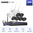 thumbnail image 1 of ANNKE WS200 8 Channel 5MP Wireless NVR Security System with 6pcs 3MP HD WiFi IP Cameras 100 ft Night Vision H.264+ Smart Motion Alerts Audio Record AI Human Detection IP66 Waterproof  with 1T HDD, 1 of 10