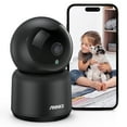 thumbnail image 1 of ANNKE WiFi Pan Tilt Smart Security Camera, 3MP HD Baby/Pet Monitor Indoor Camera 360-degree with Two-Way Audio, Human Motion Detection, Cloud & SD Card Storage, Compatible with Alexa(Black), 1 of 10