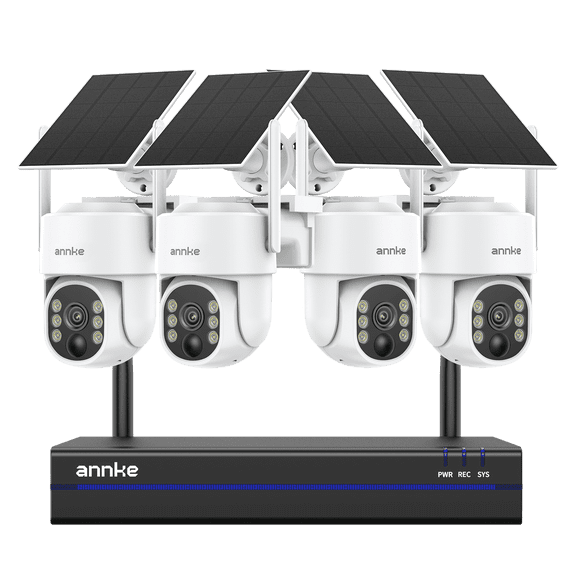 ANNKE Wireless Camera System,16CH NVR,4PCS 4MP Outdoor WiFi Security Camera,270° Pan & Tilt, Human Detection, Night Vision,2 Way Audio