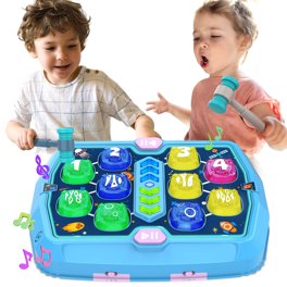 Whack A Mole Game For Kids - Interactive Toddler Toy With Lights & Sound, 2 Hammers