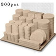 thumbnail image 1 of Annvchi 300PCS Felt Furniture Pads for Protecting Hardwood Floors, Round, Assorted Sizes Value Pack, Self-Stick design, Protecting from nicks, dents and scratches Beige, 1 of 8