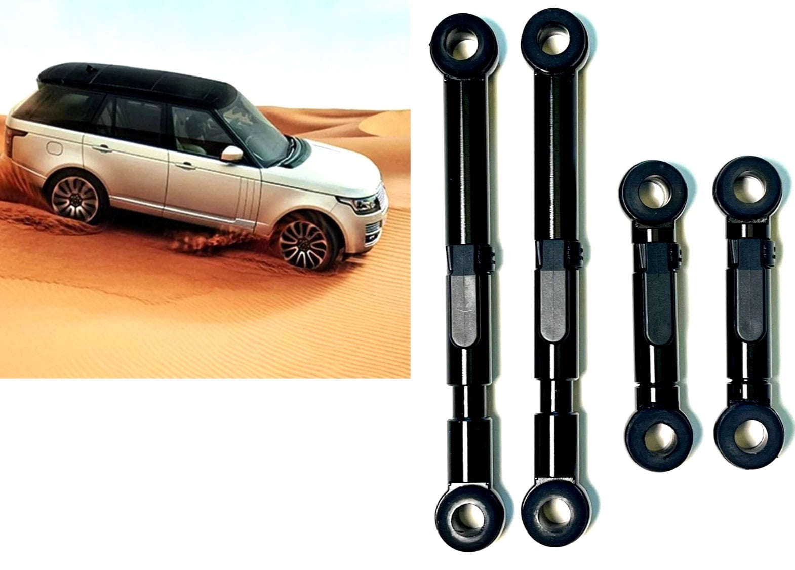 ANODIZED ALUMINUM ADJUSTABLE AIR RIDE SUSPENSION 2-INCH LIFT RODS KIT ...
