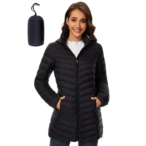 ANOTHER CHOICE Women Puffer Jacket Hooded Warm Lightweight Packable