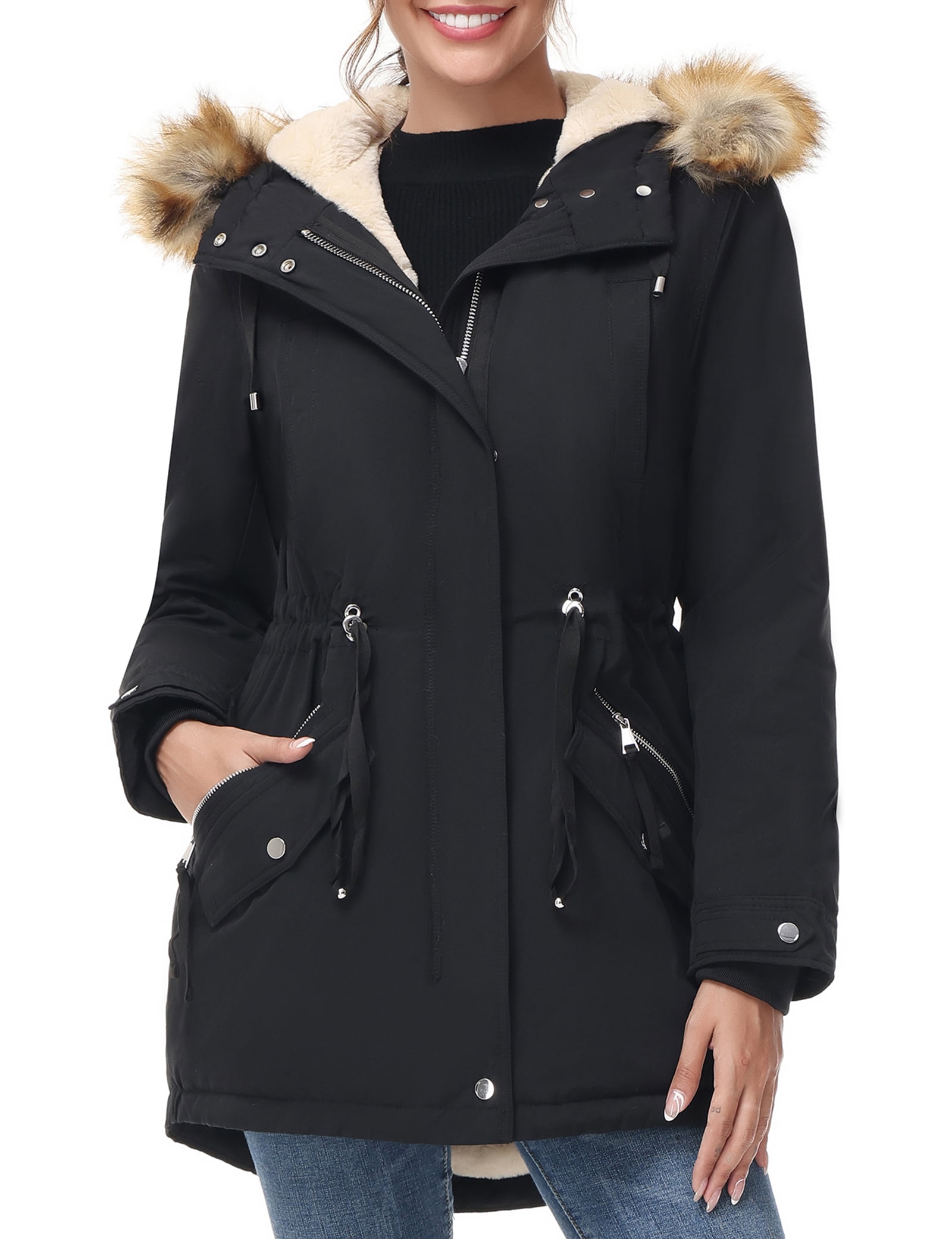 ANOTHER CHOICE Women Winter Parka Coat, Windproof Women Winter Coat
