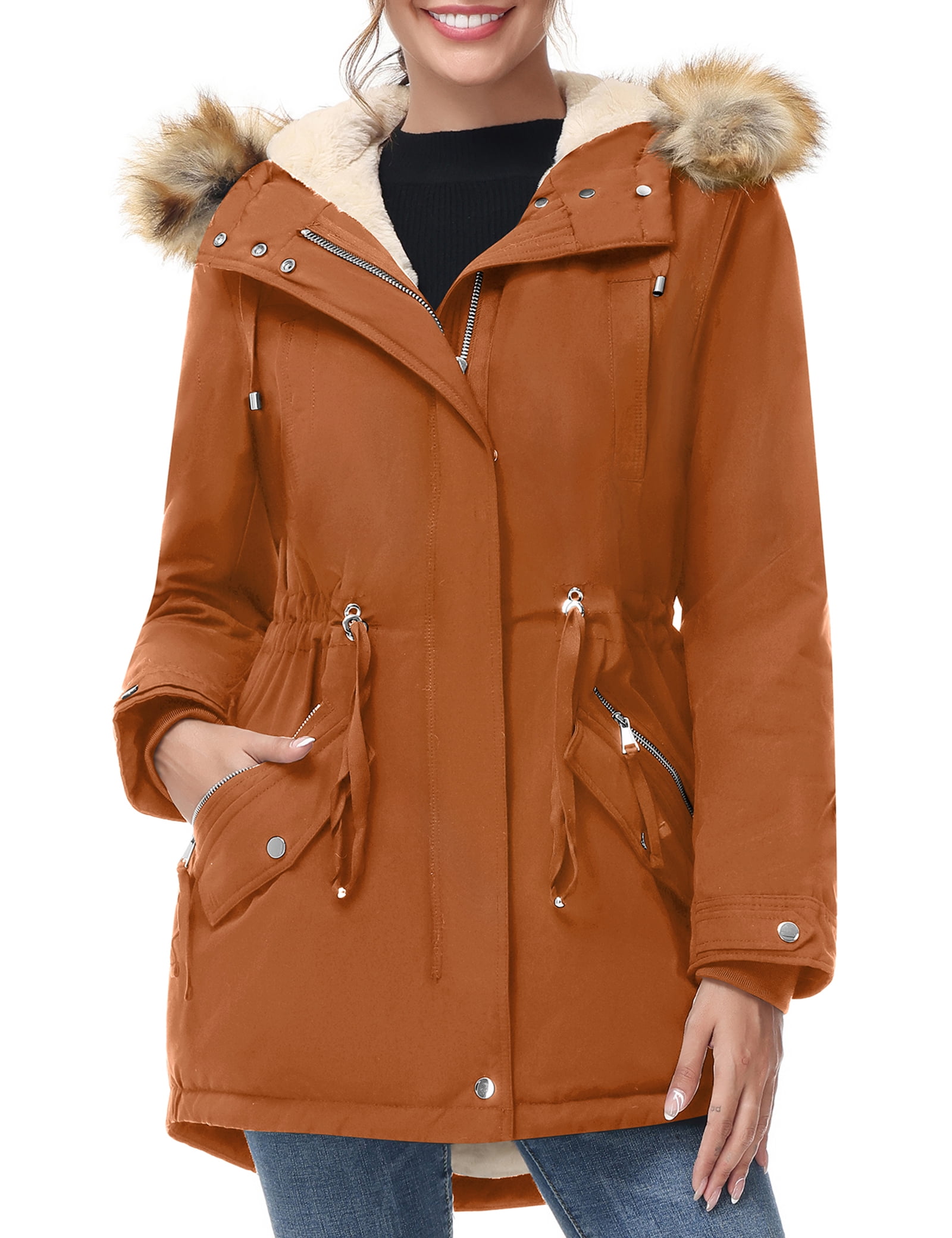 ANOTHER CHOICE Women's Winter Coat Hooded Parka Coat Warm Fleece Lined  Winter Coats 