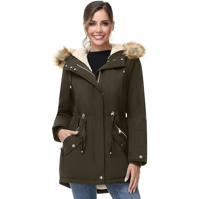 ANOTHER CHOICE Women Winter Parka Coat, Windproof Women Winter Coat