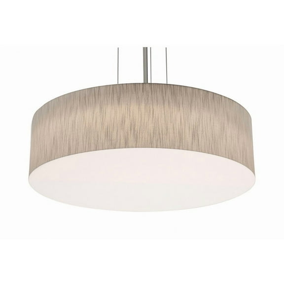 ANP2432L5AJUDSN-JT AFX Anton - Drum Pendant In Modern Style-7.5 Inches Tall and 24 Inches Wide-Satin Nickel/Jute Finish-LED Lamping Type