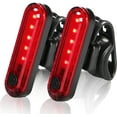 thumbnail image 1 of 2 Pack USB-C Rechargeable Bike Tail Light, Waterproof LED Bicycle Rear Light Easy to Install On Any Bike Trailer or Helmet, 1 of 8