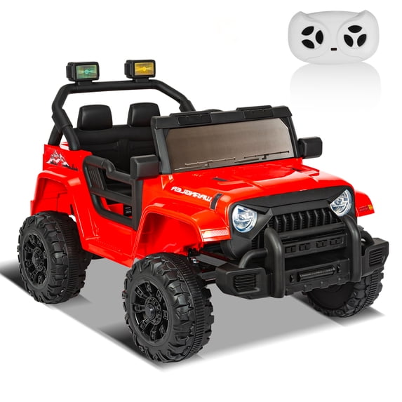 ANPOO 12V Kids Powered Ride on Truck Car with Parent Remote Control, Electric Battery Powered Ride on Toys w/ 3-Speed, Suspension, LED Lights, Music, Bluetooth, MP3