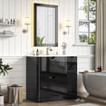thumbnail image 1 of ANPOO 36 Inch High Gloss Bathroom Vanity with Sink, Mirror and Faucet, Freestanding Storage Cabinet with 2 Drawers, Modern Ceramic Sink Vanity Combo, 1 of 9