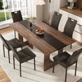 thumbnail image 1 of ANPOO 7 Piece Dining Table Set with 6 Chairs, 71" Kitchen Table & Chairs Set for 4-8 People, Rectangle Dining Table with Wooden Legs for Dining Room, Living Room, 1 of 9