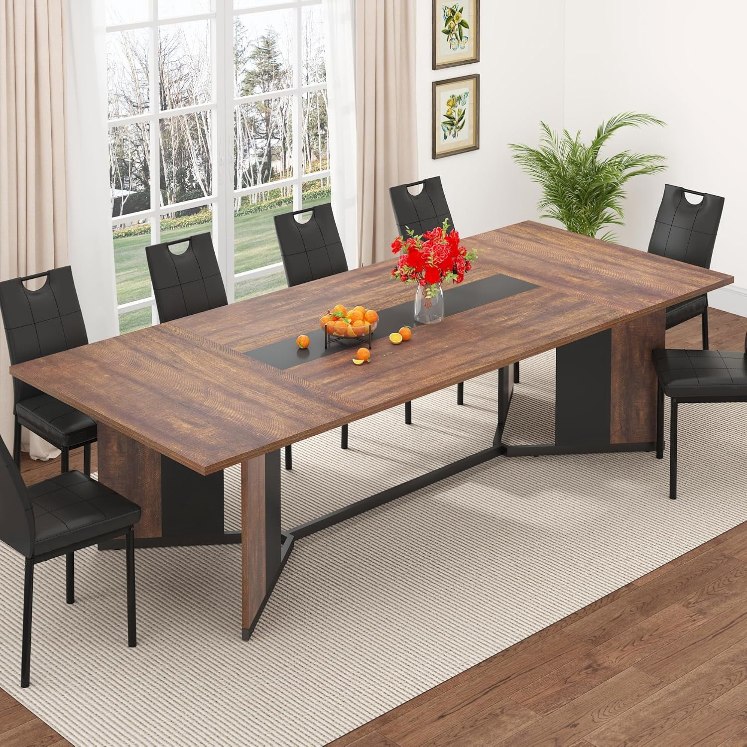 Table For 7 ANPOO 7-Piece Kitchen Dining Set for 6-10 People, 94