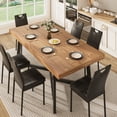 thumbnail image 1 of ANPOO 7 Pieces Dining Table & Chairs Set for 4-8 People, 71 Inch Kitchen Table with 6 Chairs, Rectangle Dining Table with Metal Legs for Dining Room, Living Room, 1 of 9
