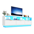 thumbnail image 1 of ANPOO 70'' LED TV Stand for up 85" TVs, Modern Entertainment Center TV Media Console with Storage Drawer, Open Shelves, APP LED Light, 1 of 9