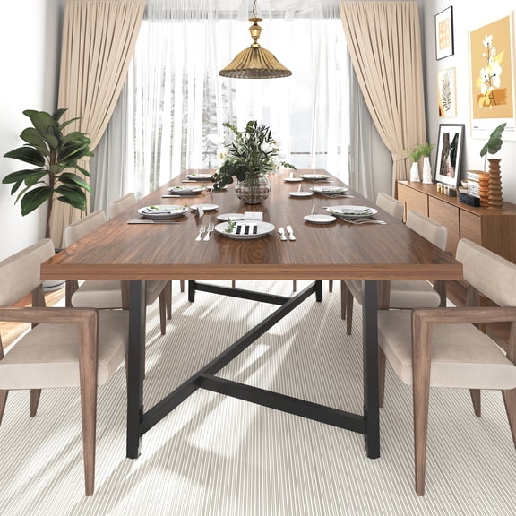 ANPOO Extendable Dining Table, 6686 Inch Rectangular Wood Dining Room Table for 410 People, Waterproof ScratchResistant MultiPurpose Dinner Table for Dining Room, Home Office