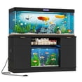 thumbnail image 1 of ANPOO Fluted 75-120 Gallon Fish Tank Stand with Power Outlet, 59.1" Aquarium Stand with 2 Drawers and 2 Storage Door, Heavy Duty Tank Stand for 2 Fish Tank & Reptile Terrarium, 1000lbs Capacity, 1 of 9