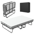 thumbnail image 1 of ANPOO Folding Bed with 5" Foam Mattress, 75" x 31"Portable Foldable Bed with Metal Frame & Lockable Wheels & Dust Cover, 1 of 9