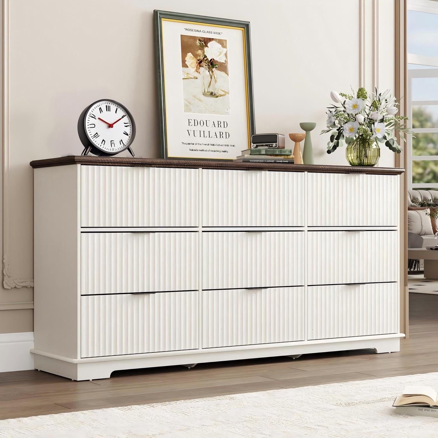 Extra Wide White Dresser