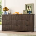 thumbnail image 1 of ANPOO Fluted 9 Drawer Dresser with Charging Station, 63'' Wide Farmhouse Wood Clothes Storage Organizer with Fluted Fronts & Metal Handle, for Bedroom, Living Room, Entryway, 1 of 9