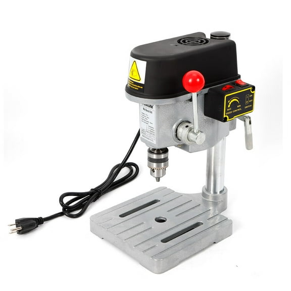 ANQIDI 110V 340W Mini Electric Drill Press 1-10mm Bench Wood Drilling Machine Drill Bits Power Tool Max 12000rpm/min