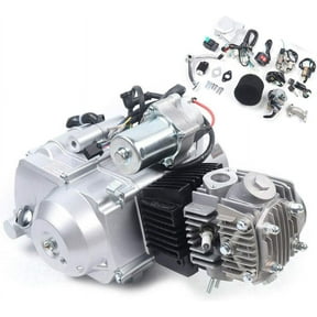 ANQIDI 125CC 4-Stroke Engine Motor Semi-Auto Horizontal Motor w/Reverse Electrical Start CDI Air-Cooled for ATV Go Kart Mini Bike