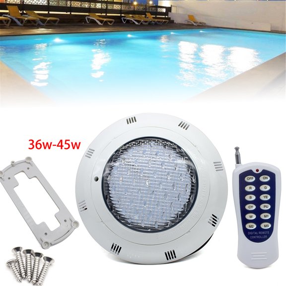 ANQIDI 12V RGB LED Pool Light IP68 Underwater Colors Changes Pool Lights 11.6" (36W)