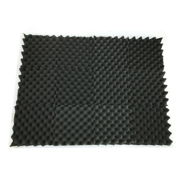 ANQIDI 50 Pack Acoustic Foam Panel Studio Wall Tiles Soundproofing Wedge Black 12"x12"x2"