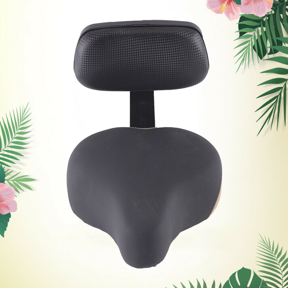 ANQIDI Black Comfort Bicycle Seat Saddle with Soft Back Rest 12" x 10