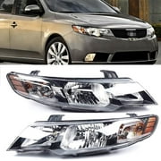 ANQIDI Fits 2010 2012 2013 Kia Forte/Forte Koup 1 Pair Headlamps Front Headlight Assembly Set Left + Right Side