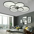 thumbnail image 1 of ANQIDI Modern Acrylic LED Ceiling Light Stepless Dimming Ring Chandelier for Living Room Bedroom (72W 6 Heads), 1 of 10