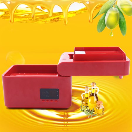 ANQIDI Red Oil Press Machine, 600W Auto Oil Extractor Digital Oil Presser for Peanut Soybean Rapeseed