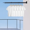 thumbnail image 1 of ANQIDI Wall Mounted Tri-Fold Drying Rack Balcony Adjustable 360° Rotating Hanger with Towel Bar, 1 of 11