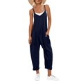 thumbnail image 1 of ANRABESS Womens Overalls Jumpsuit Sleeveless Spaghetti Strap Summer Casual Lightweight Loose Fit Baggy Pants with Pockets, 1 of 8