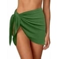 thumbnail image 1 of ANRABESS Sarong Coverups for Women Summer Bikini Bathing Suit Cover Up Beach Short Sarong Wraps Skirt Swim Cover Ups for Swimwear Army Green L, 1 of 7