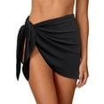 thumbnail image 1 of ANRABESS Sarong Coverups for Women Summer Bikini Bathing Suit Cover Up Beach Short Sarong Wraps Skirt Swim Cover Ups for Swimwear Black S, 1 of 7