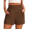 thumbnail image 1 of ANRABESS Womens Casual Shorts Elastic Paperbag Waist High Waisted Summer Loose Fit Beach Vacation Shorts with Pockets, 1 of 7