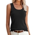 thumbnail image 1 of ANRABESS Tank Tops for Women Wool Blend Sweaters Sleeveless Casual Summer Fitted Shirts 2026 Spring Beach Vacation Clothes Black Large, 1 of 8