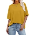 thumbnail image 1 of ANRABESS Womens Oversized T Shirts for Women Short Sleeve Summer Tops Crew Neck Loose Fit Casual Basic Tees Shirts Trendy Fashion Clothes Ginger X-Large, 1 of 10