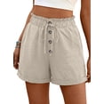 thumbnail image 1 of ANRABESS High Waisted Shorts for Women Summer Drawstring Paperbag Waist Shorts, Loose Wide Leg Lounge Beach Shorts with Pockets, 1 of 8