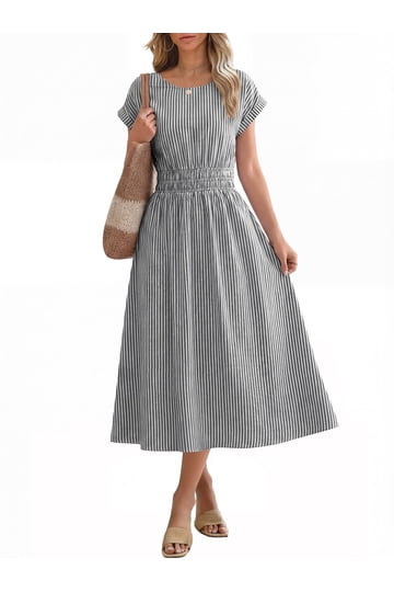 sachin and babi light blue dress Striped Dress Midi
