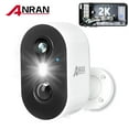 thumbnail image 1 of ANRAN 2K Wireless Outdoor Security Camera with Spotlight, Waterproof, PIR Detection, 2.4Ghz Wi-Fi, Rechargeable Battery Powered Home Surveillance Camera with Color Night Vision, 2-Way Audio, White, 1 of 12