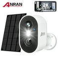thumbnail image 1 of ANRAN 2K Wireless Outdoor Solar Security Camera with Spotlight, Waterproof PIR Detection, 2.4Ghz Wi-Fi, Rechargeable Battery Powered Home Surveillance Camera with Color Night Vision, 2-Way Audio, 1 of 12