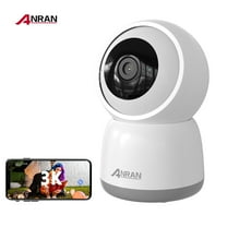 ANRAN 3K WiFi Indoor/Outdoor Security Camera, 360° PTZ Smart Security Camera for Home Baby Pet, PIR Night Vision, Motion Detection, Two-Way Audio, Compatible with Alexa