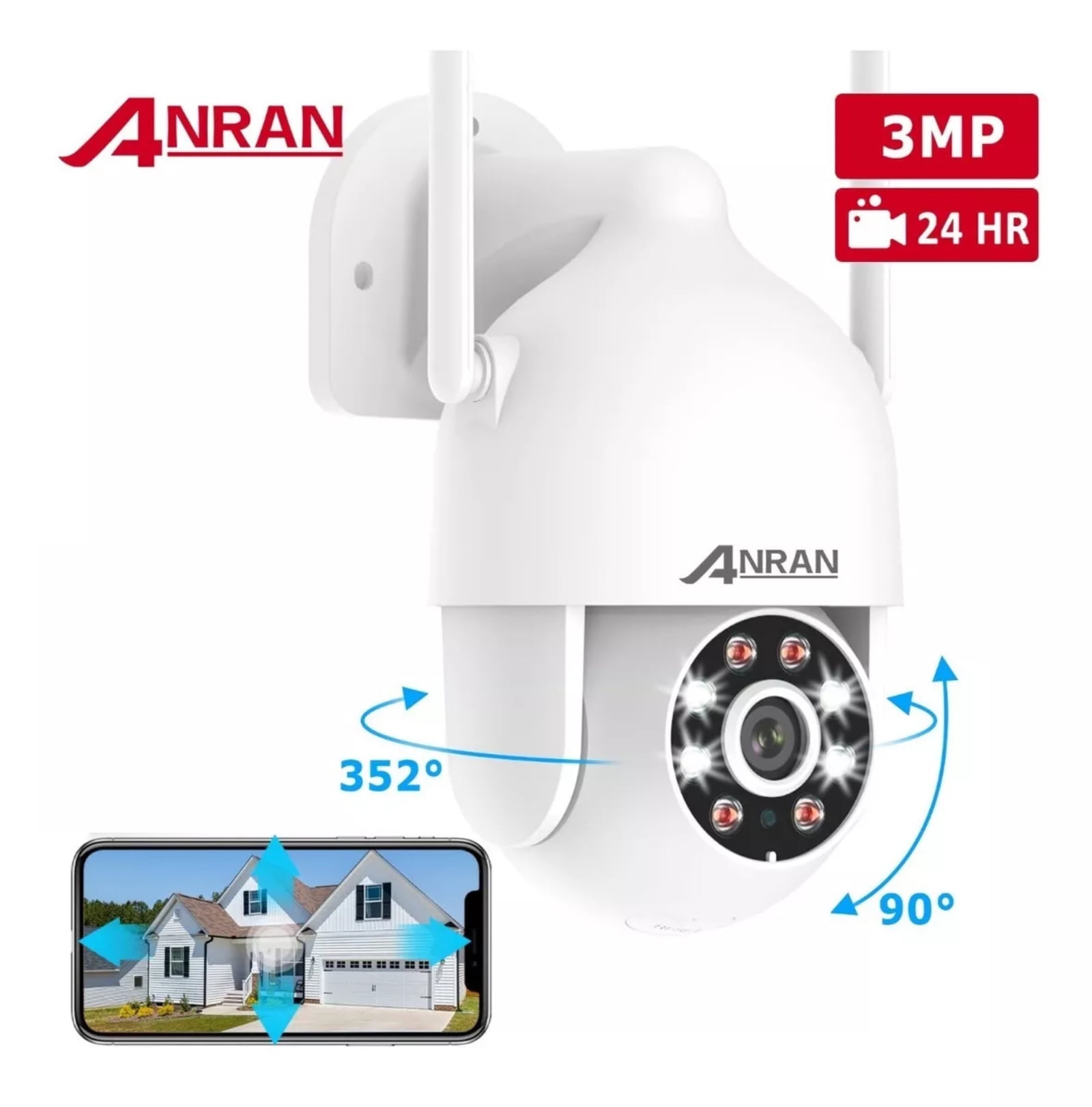 Cámara IP WiFi Exterior Impermeable FHD 360°