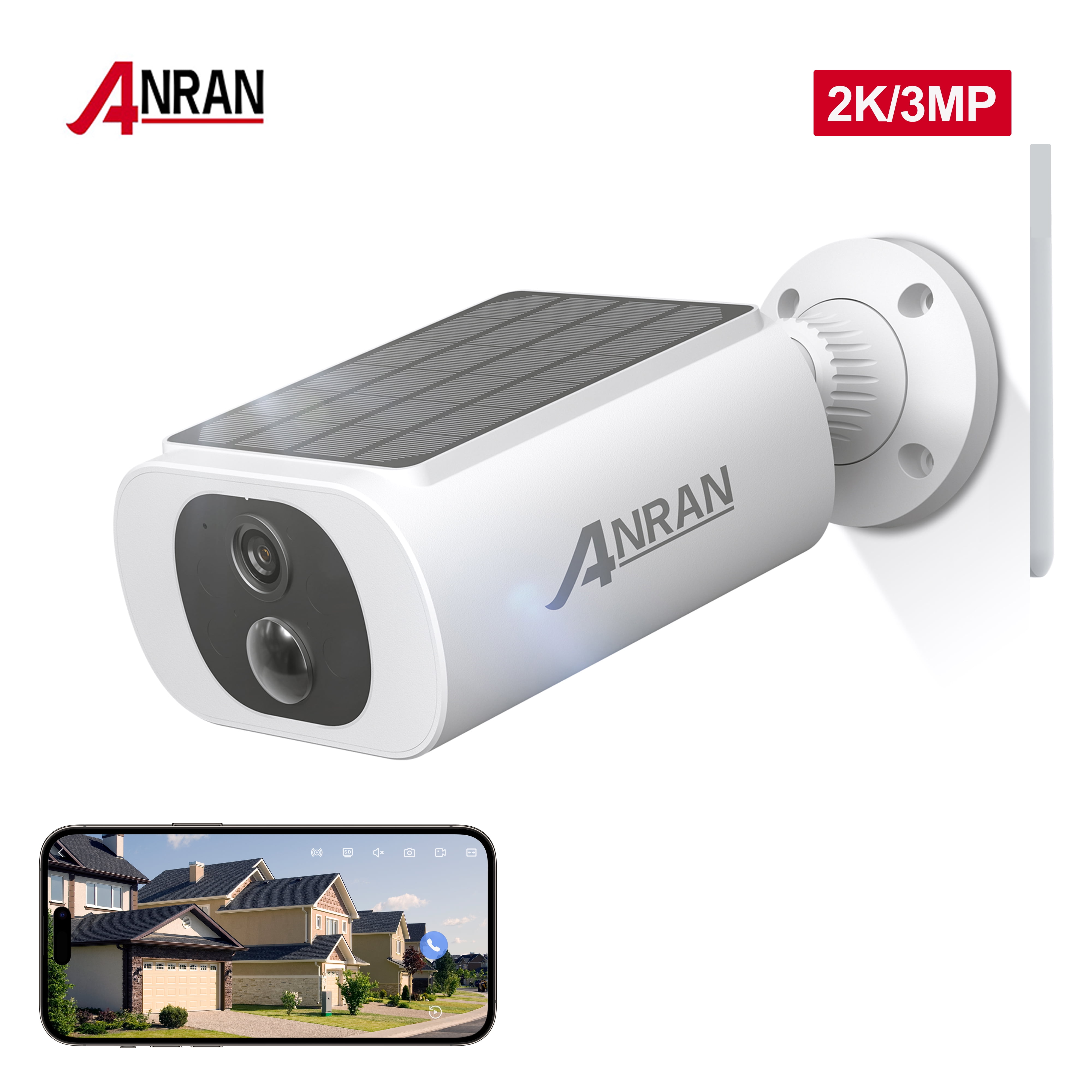 ANRAN 2K Camara Vigilancia WiFi Exterior/Interior sin Cables, Cámara de  Vigilancia Exterior con Batería Recargable, 10M Visión Nocturna Colorida,  Detección de Movimiento PIR, Audio de 2 Vias,C2, Moda de Mujer