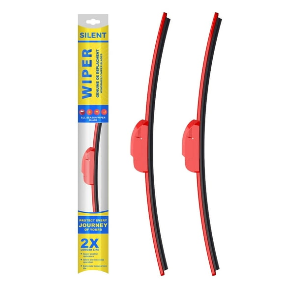 Windshield Wiper Blades Replacement for 1997-2025 Ford F-150,2008-2024 Expedition,2008-2025 F-250 Super Duty OEM Quality Premium All-Seasons Red Wiper blades Set - 22" 22"(Pack of 2)