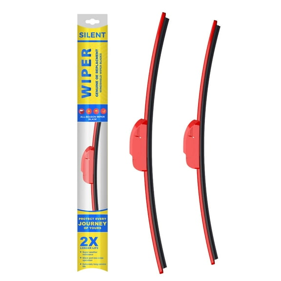 Windshield Wiper Blades Replacement for 2016-2021 Honda Civic,2016-2022 HR-V HRV,2020-2025 Toyota Highlander OEM Quality Premium All-Seasons Red Wiper blades Set - 26" 18"(Pack of 2)