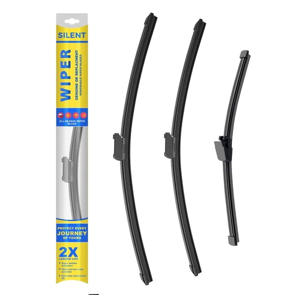 ANRDDO 3 Wipers Factory 24"+21"+13" for Volkswagen Tiguan 2007-2017 Original Equipment Replacement Front and Rear Windshield Wiper Blade (Set of 3)