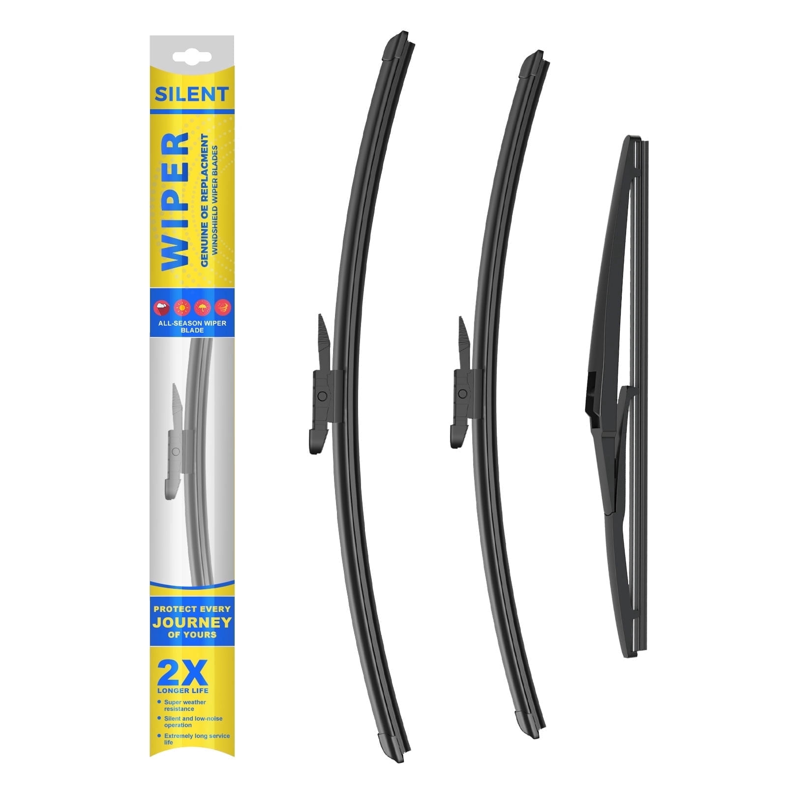 VYAOP Windshield Wipers Replacement for 2012-2017 Chevrolet Chevy Aveo,Sonic,2011-2017 Holden Barina OEM Quality All Season Wiper Blades 26"15"11" (3 Pack)
